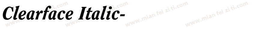 Clearface Italic字体转换